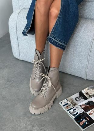 Шкіряні жіночі черевики ботінки із натуральної шкіри8 фото