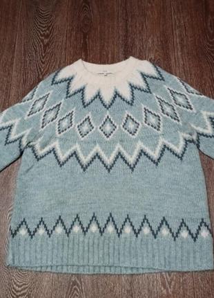 Брендовый красивый теплый свитер с шерстью и альпакой от next7 фото