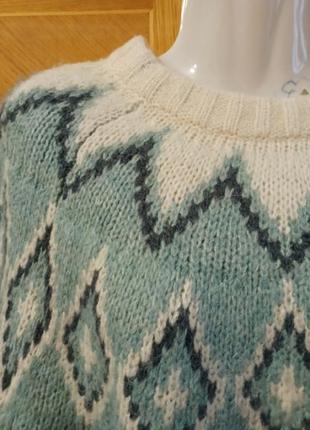Брендовый красивый теплый свитер с шерстью и альпакой от next3 фото