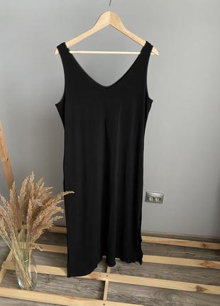 Плаття комбінація чорна сукня масло