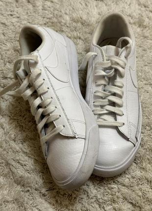 Кроссовки nike blazer low white aq3597-100