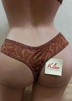 Kleo комплект женского нижнего белья коричнево золотистый р 70с, 80в7 фото