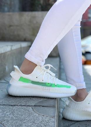 Кросівки adidad yeezy boost 350 white/green кроссовки