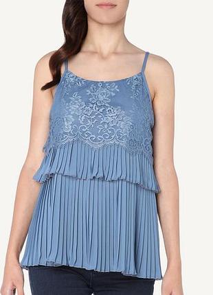 Майка с плиссированными оборками и кружевом intimissimi p.xs