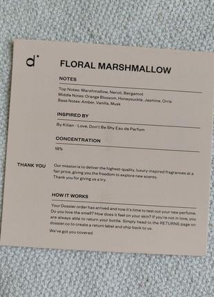 Парфюмированная вода женская dossier floral marshmallow вдохновлена kilian's love, don’t be shy4 фото