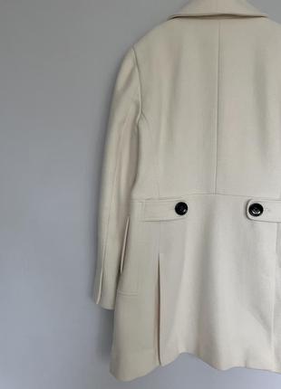 Молочное пальто во французском стиле, 80% шерсть8 фото