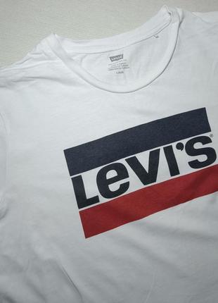 Футболка мужская levi ́s (белый, l ). белая футболка levi ́s. оригинал3 фото