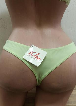 Kleo комплект женского нижнего белья салатовый на пушапе с кружевом р 70а6 фото
