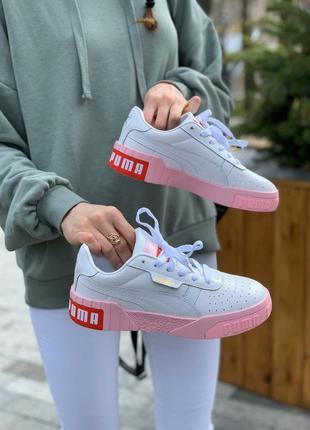 Кросівки кеді puma white/pink кросівки, кеди1 фото