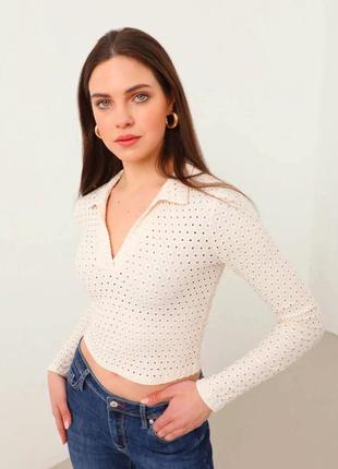 Поло свитер, топ в рубчик h&m, лонгслив в рубчик, худи, вязаный свитер h&m, вязаный джемпер, поло свитер,кофта, свитер h&m оверсайз