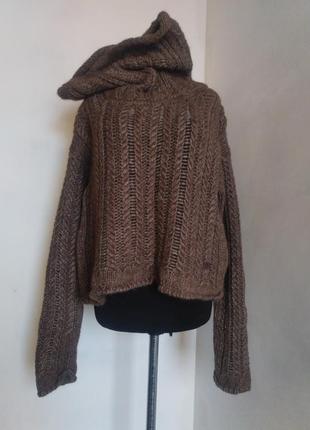 Дизайнерський светр від trussardi, вовна/альпака+, s оверсайз