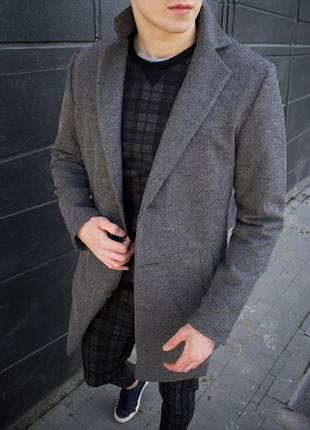 Тепле чоловіче класичне кашемірове пальто мужское классическое шерстяное пальто1 фото