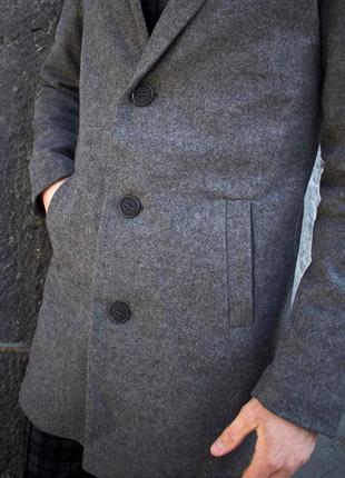 Тепле чоловіче класичне кашемірове пальто мужское классическое шерстяное пальто2 фото