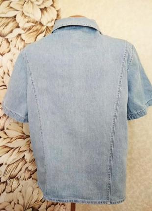 Блуза, рубашка джинсовка с вышивкой. 1+1= 50% скидки на 3ю вещь.3 фото