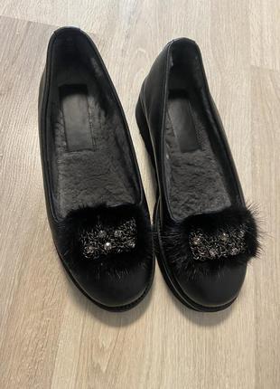 Туфлі балетки на меху