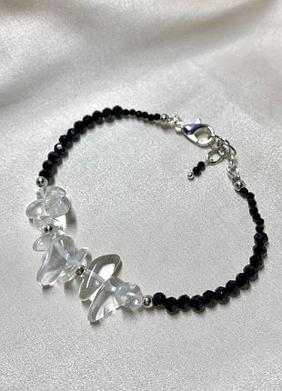 Браслет з білим кварцом 5