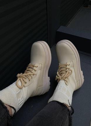 Жіночі черевики di0r boot beige sock9 фото