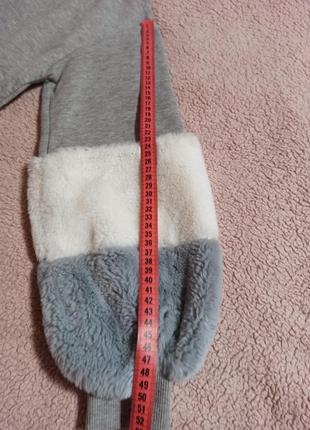 Женский свитшот/реглан с меховыми рукавми 9