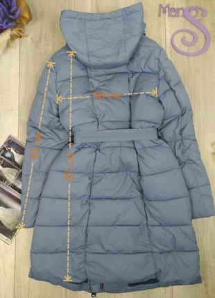Женское зимнее пальто пуховик miss sun с сумкой муфтой цвет синий размер xl9 фото