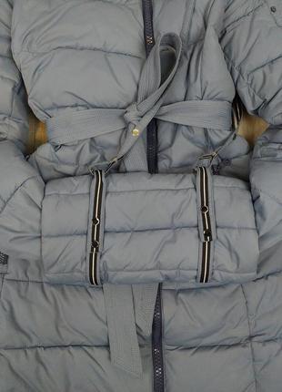 Женское зимнее пальто пуховик miss sun с сумкой муфтой цвет синий размер xl4 фото