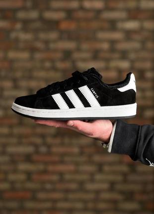 Adidas campus black white winter fur 7