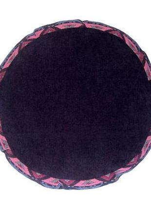 Подушка для медитації дзафу геометрія rao 31*16 см індиго/темно-синя3 фото
