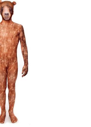 Карнавальный костюм медведь вторая кожа morphsuits 9-10 лет3 фото