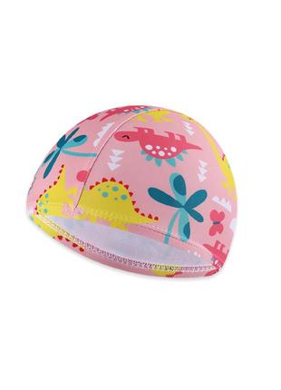 Тканевая шапочка для плавания для детей от 0.7-3 лет, универсальная розового цвета cp-06 №8