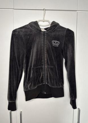 Олімпійка від h&m xs/s оксамитова на блискавці зі змійкою кофта на манжетах плюшевий світшот лонгслів реглан