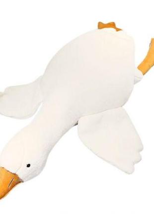 Мягкая игрушка гусь обнимусь подушка антистресс игрушка обнимашка для сна плюшевый гусь 160 см белый