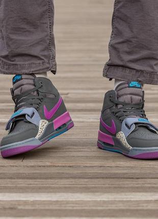 Мужские кроссовки nike air jordan legacy black purple5 фото