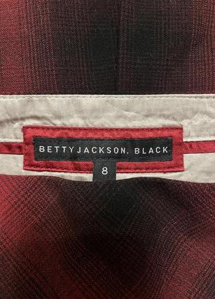 Betty jackson (debenhams) пряма спідниця до коліна червоно-чорна в клітинку р. s3 фото