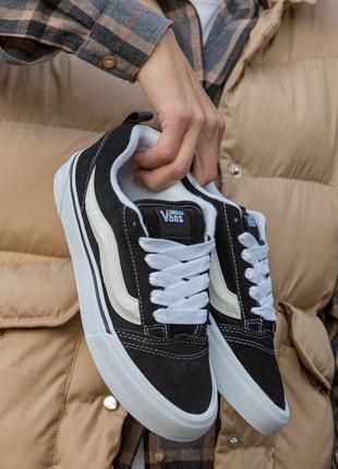 Мужские кроссовки vans knu skool black white