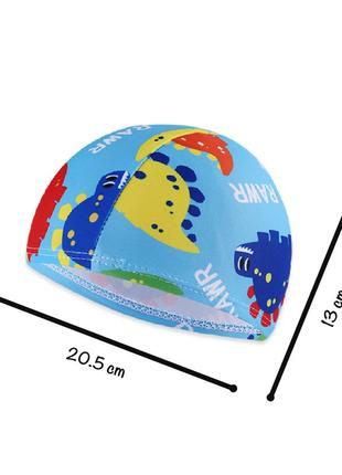 Тканинна шапочка для плавання для дітей від 0.7-3 років, універсальна блакитного кольору cp-06 №22 фото