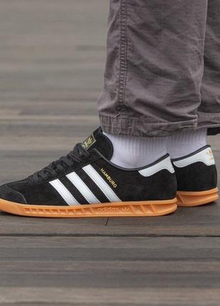 Мужские кроссовки adidas hamburg black brown