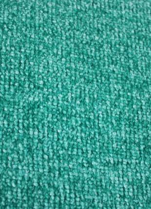 Мягкий плюшевый вязаный свитерок изумрудного цвета6 фото