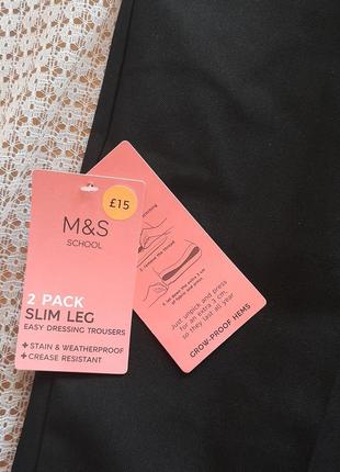 Marks&spencer шкільні штани на 11-12 років чорного кольору3 фото