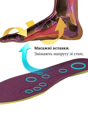 Устілки повсякденні з масажним ефектом 44.5-41.5р (29.5-26.5 см), фіолетового кольору, s-52 №24 фото