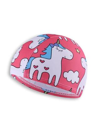 Тканевая шапочка для плавания для детей от 0.7-3 лет, универсальная розового цвета cp-06 №12