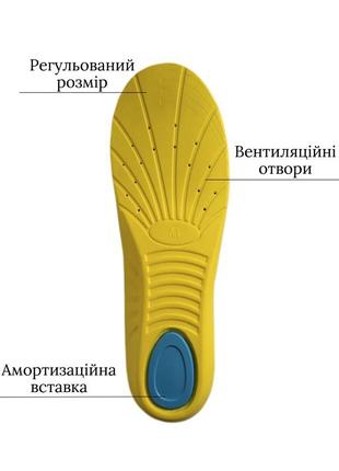 Амортизационные стельки "super soft" 45.5-41р (30.5-26см), для спорта/повседневные, голубой цвет s-18 b №23 фото