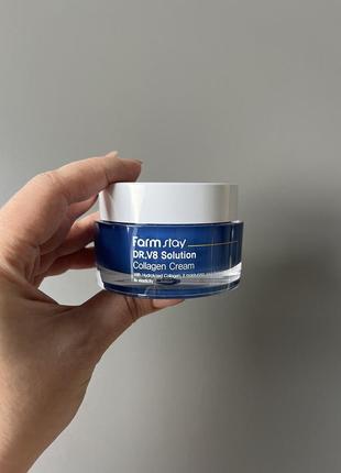 Farm stay dr-v8 solution cream collagen крем с коллагеном и анти-эйдж компонентами1 фото