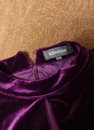 💗💗💗 шикарное велюровое бархатное оксамитове вечернее праздничное платье сукня sosandar8 фото