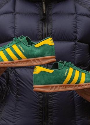 Мужские кроссовки adidas hamburg green yellow 40-41-42-43-44-456 фото