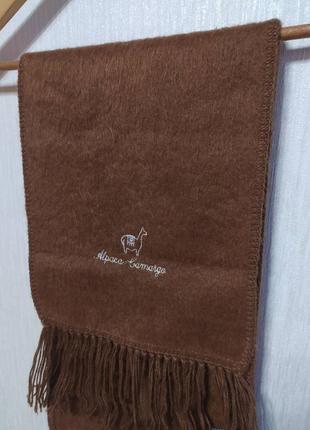 Шарф шоколадного цвета из шерсти альпаки camargo