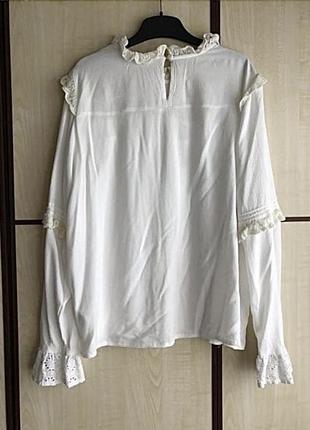 Блуза белая с прошвой2 фото