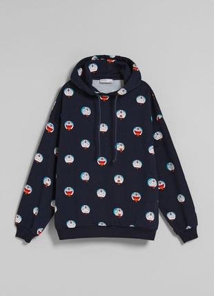 Худі оверсайз bershka doraemon xs/s/m унісекс1 фото