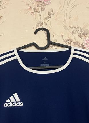 Adidas оригинал спортивная футболка мужская синяя р. m3 фото