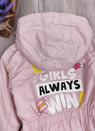 Куртка для девочки lc waikiki розовая с капюшоном размер 140 (9-10 лет)7 фото