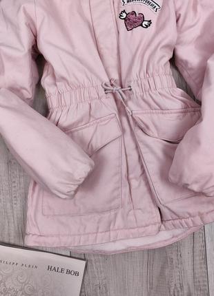 Куртка для девочки lc waikiki розовая с капюшоном размер 140 (9-10 лет)4 фото