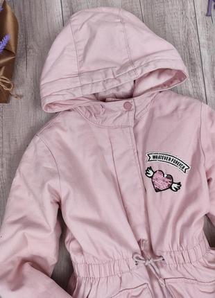 Куртка для девочки lc waikiki розовая с капюшоном размер 140 (9-10 лет)3 фото